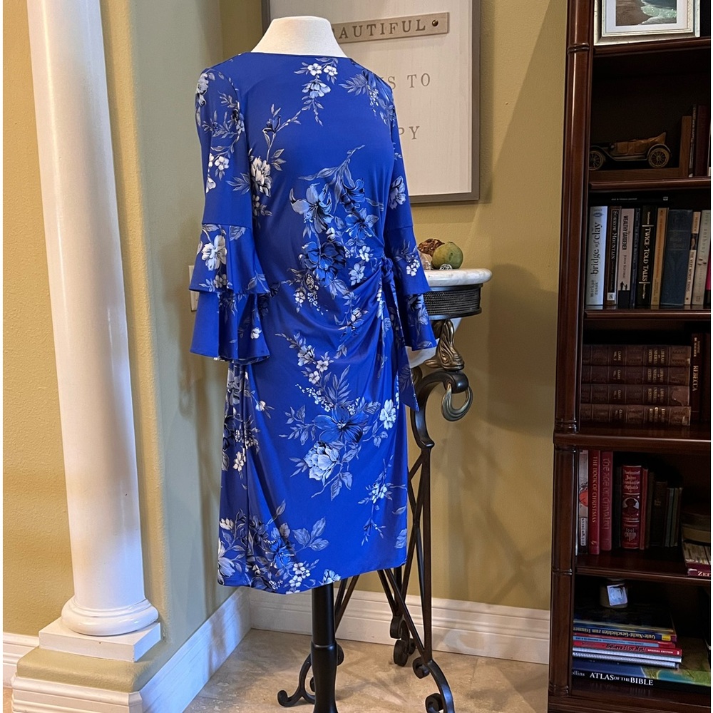 Shelby & Palmer Bell-Sleeve Floral Dress